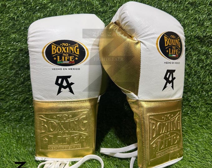 Canelo No Boxing No Life Gloves, Handmade Real Cowhide leather