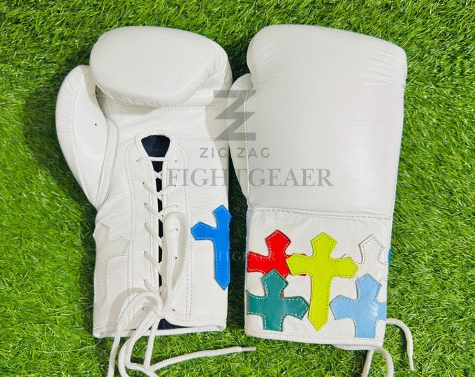 Chrome Hearts Leather Boxing Gloves Custom Handmade Training Gloves