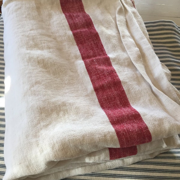 French Tablecloth - Linen - Grain Sack Hemp Fabric