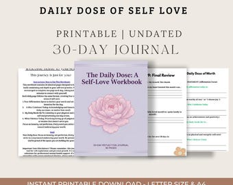 Cuaderno de ejercicios de amor propio: Diario de 30 días, sugerencias minimalistas (PDF)