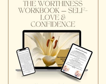 The Worthiness Workbook: Self-Doubt & Self-Worth Guided Journal | Inner Critic Healing | Identity Reclaim | Shadow Work Prompts