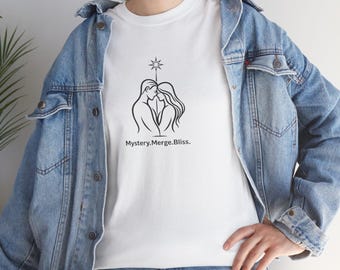 spiritual love matching couple tee | minimalistic romantic t shirt, cotton