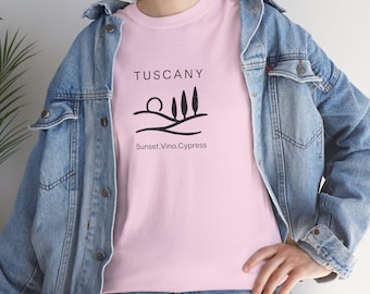 Tuscany landscape t shirt | travel nostalgia tee, Italian countryside design