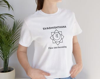 chakra t shirt - Svadhishthana Flow into becoming Tee | Sacral chakra shirt, combed cotton