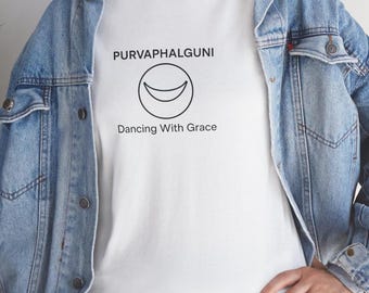 astrology t shirt| Purvaphalguni Dancing With Grace Tee | Vedic science, cotton