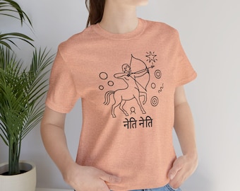 spiritual t shirt - Neti Neti in Sanskrit, Gyan yoga tee, combed cotton