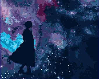 The Turn of the Universe - Sci-Fi Cross Stitch Pattern