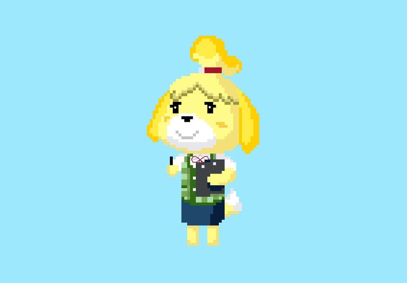 Animal Crossing Modèle de point de croix d'Isabelle image 1