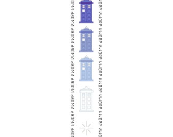Doctor Who Bookmark Pattern - Disappearing TARDIS