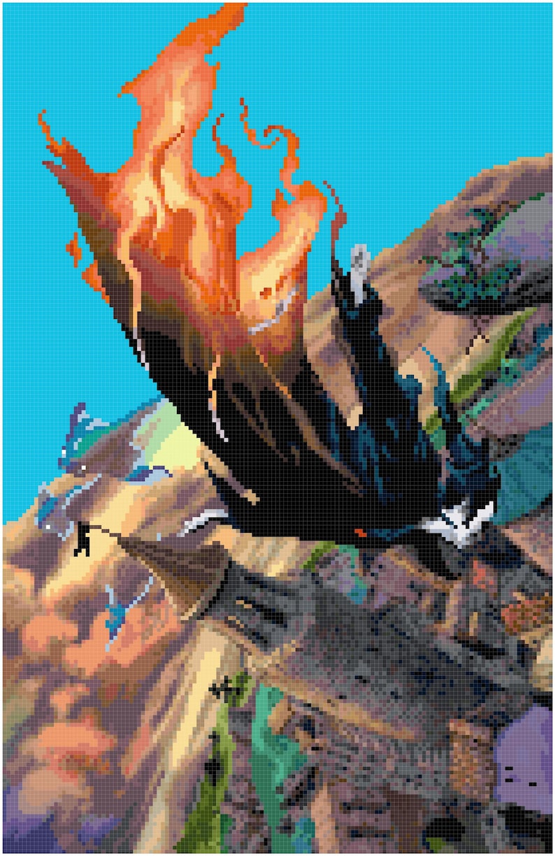 Morpheus Descending into the Dreaming Sandman Cross Stitch Pattern image 1