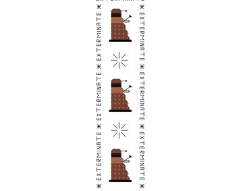 Cross Stitch Bookmark Pattern - Daleks