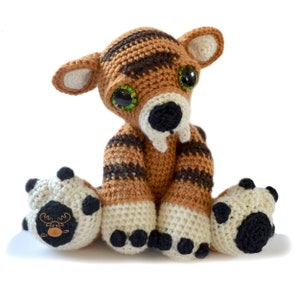 Sabre-tooth Tiger Amigurumi Crochet Pattern PDF Instant Download Stanley image 2