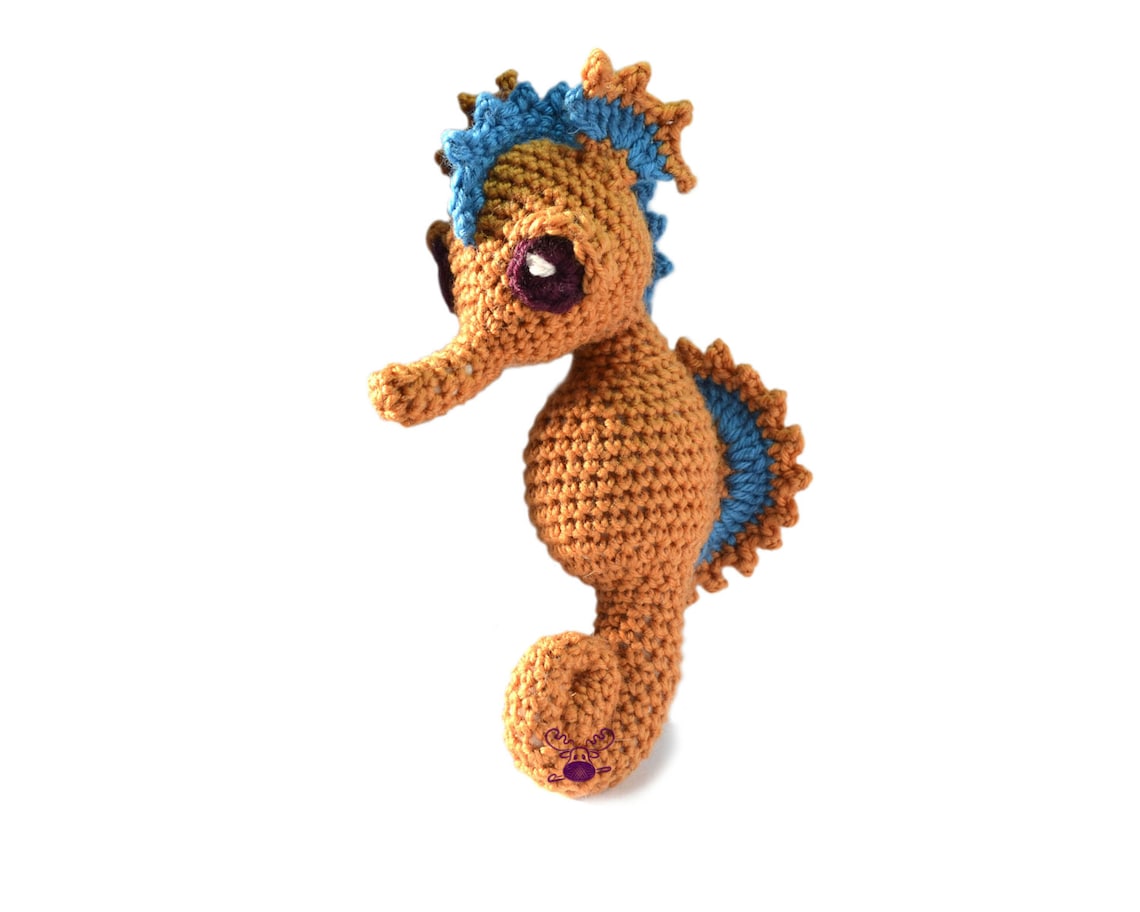 Вязаный морской конек крючком схема и описание