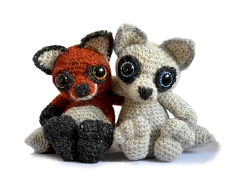 Fox Amigurumi Crochet Patterns PDF Téléchargement instantané - Sandre et Lostris