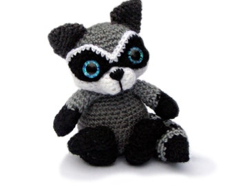 Raccoon Amigurumi Crochet Pattern PDF Instant Download - Zebedee