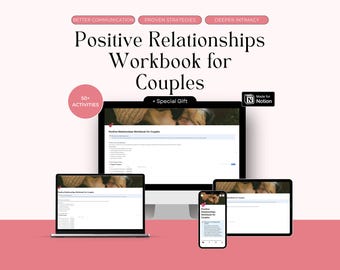 Couples Workbook for Relationships Notion Template|Communication Intimacy Guide| Marriage Therapy Activities |Mental Health Digital Download
