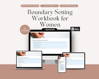 Boundary Setting Workbook for Women Notion Template | Healthy Boundaries Confidence Therapy | Mental Health Digital Download