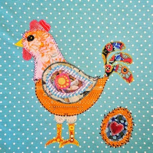 Applique Pattern Download PDF: Chicken with Egg