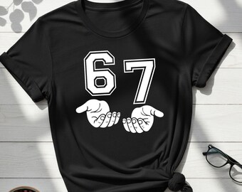 Six Seven Meme Hand Gesture Shirt, Viral TikTok Funny Tee, 6-7 Internet Slang Graphic T-Shirt, Unisex Humor Top