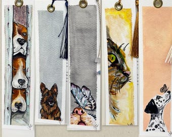 Hand painted Bookmarks - Acrylic and Watercolor