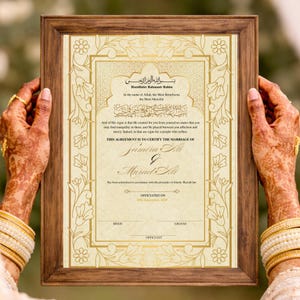 Editable Nikah Nama Template, Ottoman Design Marriage Certificate (Digital Download)
