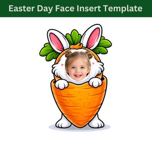 Easter Face invoegen clipart, Bunny Chick Carrot Egg Design (PNG-pdf-download)