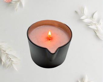 Hibiscus & Cashmere Massage Body Oil Candle – Warm, Skin-Loving Oil with Floral-Fruity Elegance