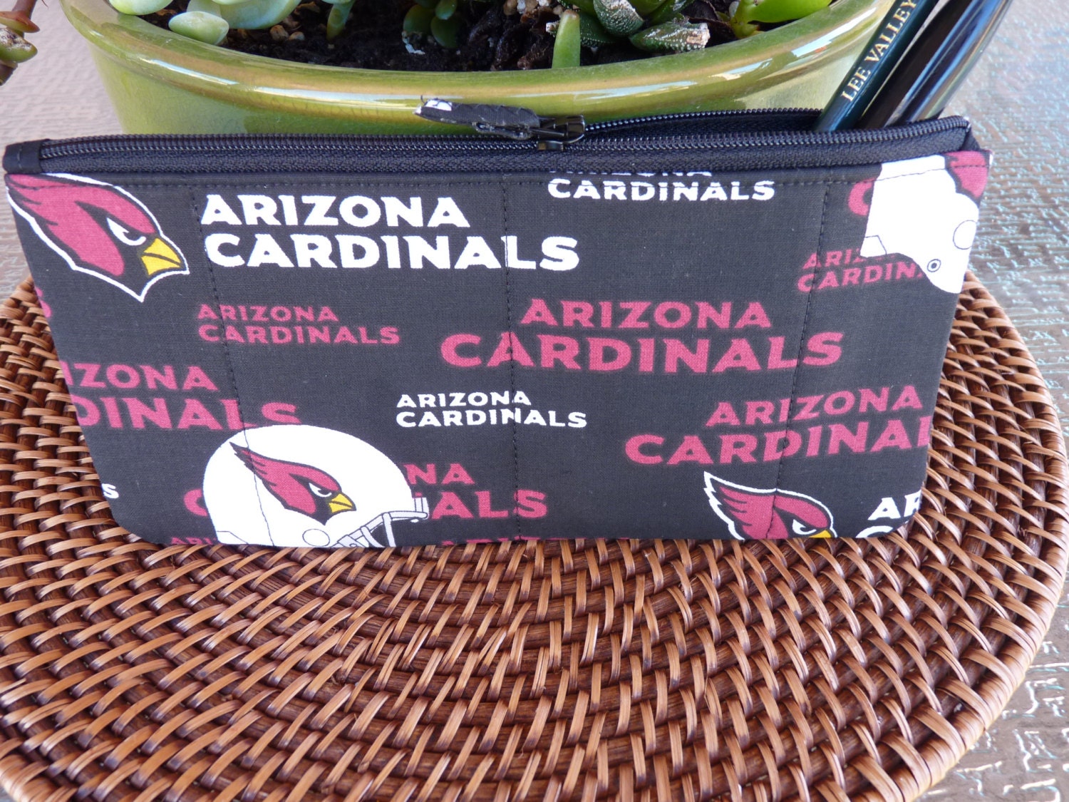 Fans Pencil Case/Small Makeup Arizona Cardinals Bag 2sided Printed