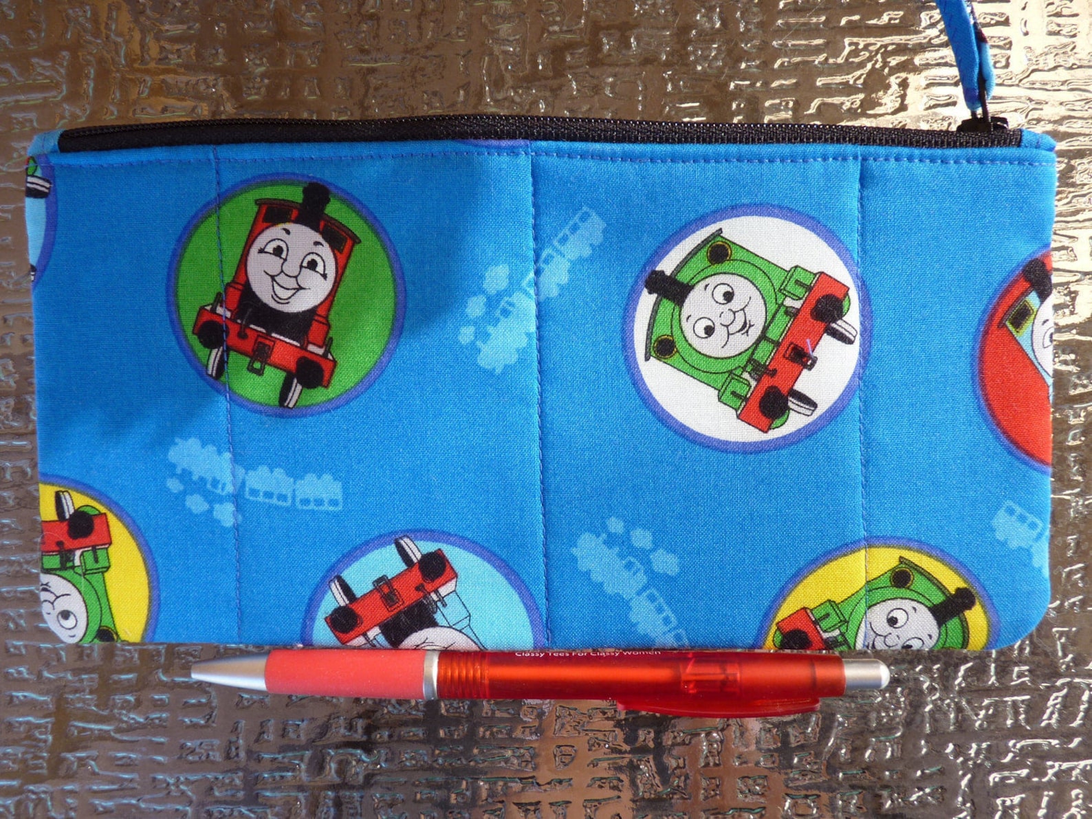 Handcrafted Thomas the Train Zipper Pencil Case/travel Bag/ Etsy