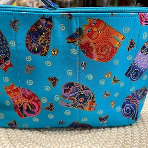 Handcrafted Fancy Cat Multi Purpose Zipper Pouch/Cosmetic Bag/Travel Bag/Gadget Bag/Makeup Bag