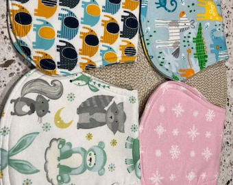 Handmade Flannel Baby Burp Cloths: Absorbent Shoulder Protection