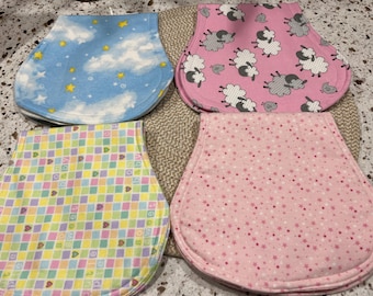 Handmade Flannel Baby Burp Cloths: Absorbent Shoulder Protection