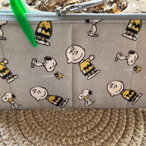 Handcrafted Snoopy Charlie Brown Woodstock Zipper Pencil Case/Travel Bag/ Pouch/ Gadget Bag
