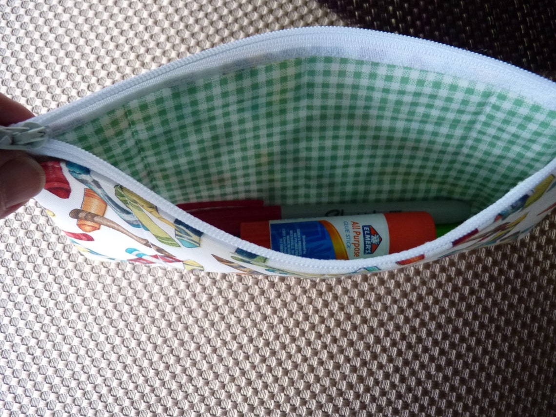 Handcrafted Crayons Zipper Pencil Case/ Travel Bag/ Pouch/ Etsy