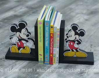 Mouse bookends, Custom Wooden Bookends, Valentine's gift