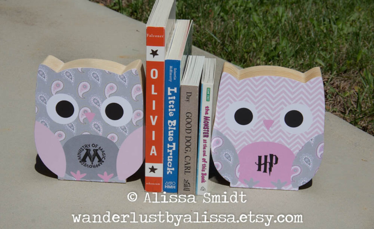 Harry Potter Owl Bookends Custom Created to Coordinate with Etsy
