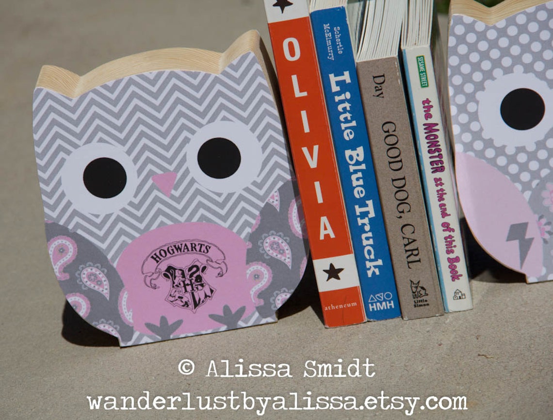 Harry Potter Owl Bookends Custom Created to Coordinate with Etsy