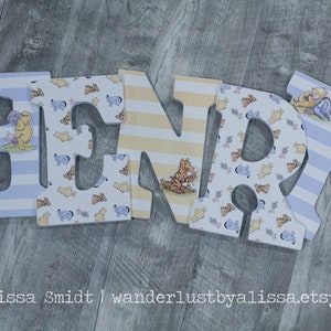 Winnie the Pooh Nursery Letters Classic Storybook Winnie the Pooh Nursery Name Piglet Tigger Nursery Winnie the Pooh decor Christmas gift