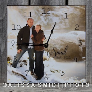 Custom Photo Clock Created with Your Photograph - Wall Clock, Desk Clock, Custom Clock, Hanging Clock - Wedding gift Christmas gift