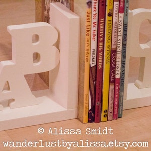 ABCD Wooden Letter Bookends - Custom Created to Coordinate With Your ...