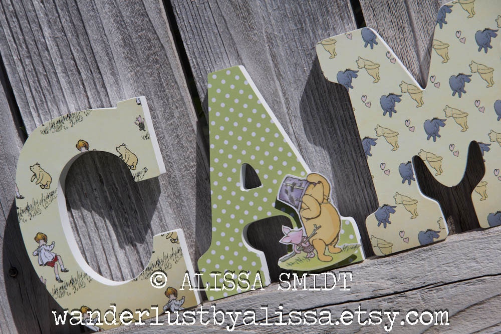 Custom Nursery Wooden Letters Baby Boy or Baby Girl Nursery Etsy