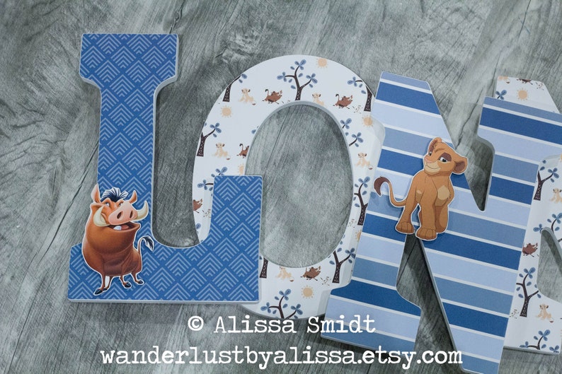 Lion King Letters Baby Lion King Adventure Lion King Nursery Decor Lion ...