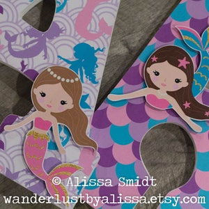 Mermaid Letters, Custom Wooden Nursery Letters, Custom Letters, Baby ...