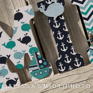 Nautical Theme Nursery Letters for Baby Name Sign Sailboat Nursery Decor Ocean baby shower gift Nautical Name Sign Nautical Nursery Letters