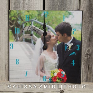 Custom Clock Created with Your Photograph - Desk Clock, Wall Clock (christmas gift, clock, wood clock, photo clock) Valentine&#39;s gift