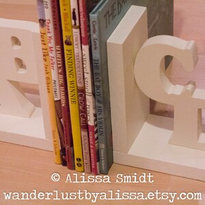 ABCD Wooden Letter Bookends - Custom Created to Coordinate With Your ...