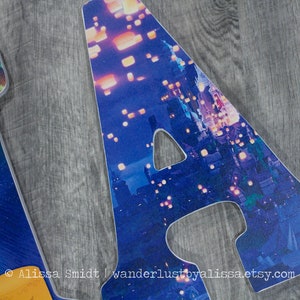 Princess Tangled Rapunzel Custom Wood Letters - 12 Inch Size Large ...