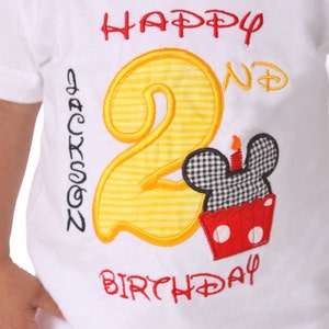 Boys Mouse Birthday Short Set-Appliqued Mouse Short Set-First Birthday Mouse short set image 4