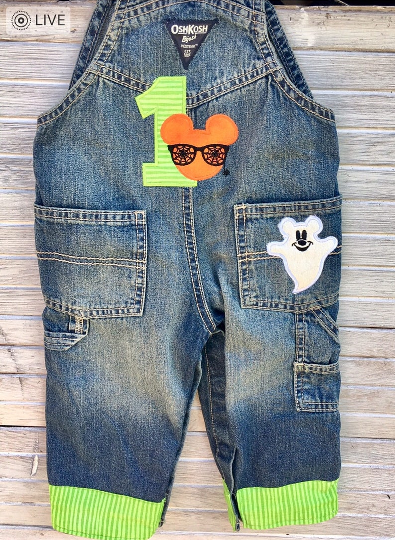 Fall Birthday Overalls-Halloween Overalls-First Birthday Overalls-Halloween Mickey Overalls-Goofy Birthday Overalls