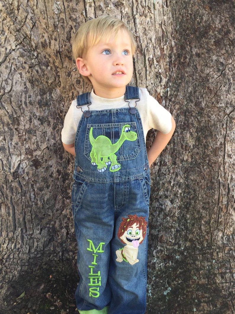 The Good Dinosaur Personalized Overalls With Arlo and Spot Etsy